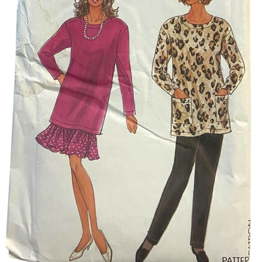 Simplicity 8087 Pattern Pant Skirt Top Miss 8-18 Uncut Vintage Knit Slim Ruffle